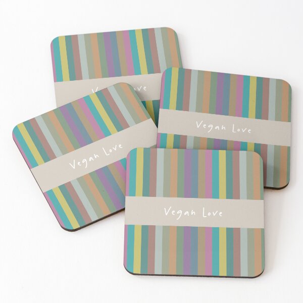 Item preview, vegan love color stripes_c1 designed and sold by Mimi Huang.
