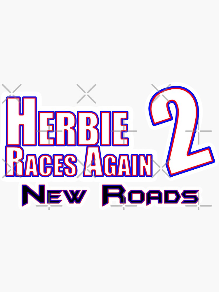 "Herbie Races Again 2" Sticker for Sale by GreenHedgehog Redbubble