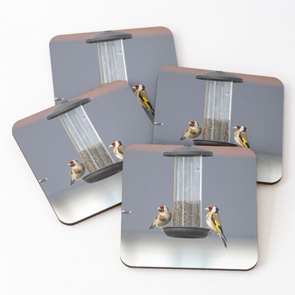 Item preview, Garden goldfinches designed and sold by GreyFeatherPhot.