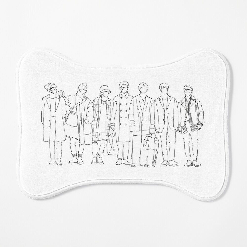 Kim Taehyung/V airport fashion bts line art Tote Bag for Sale by sibib