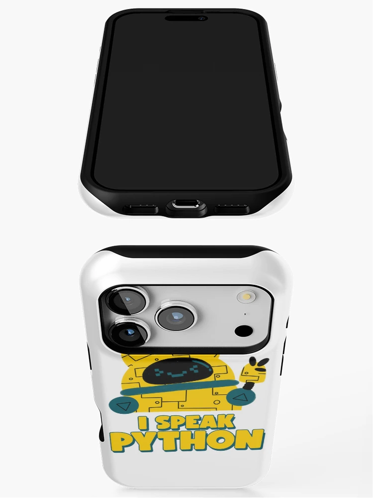Aperçu 3 sur 4. Coque iPhone avec l'œuvre Je parle Python - Data Science Machine Learning créée et vendue par deffro.