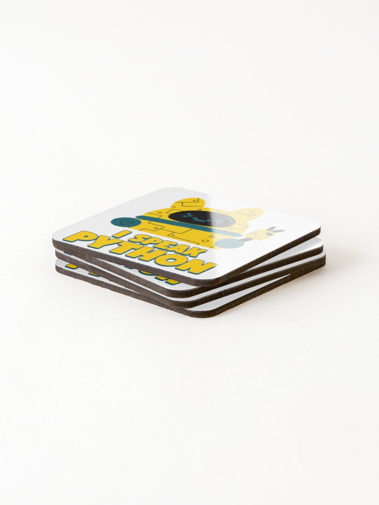 Thumbnail 4 of 5, Coasters (Set of 4), I speak Python - Data Science Machine Learning designed and sold by deffro.