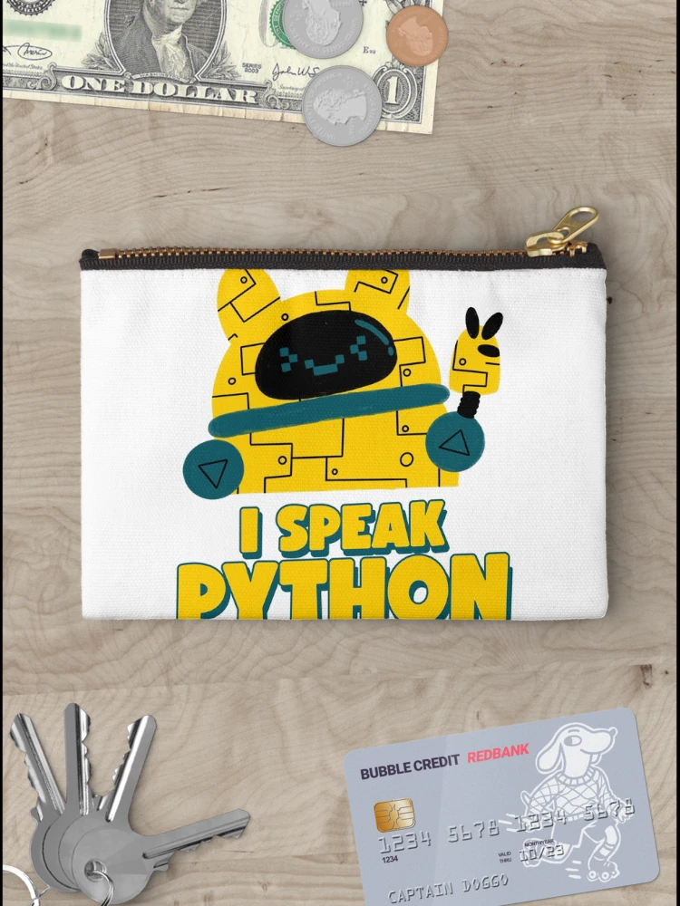 Thumbnail 3 of 4, Zipper Pouch, I speak Python - Data Science Machine Learning designed and sold by deffro.