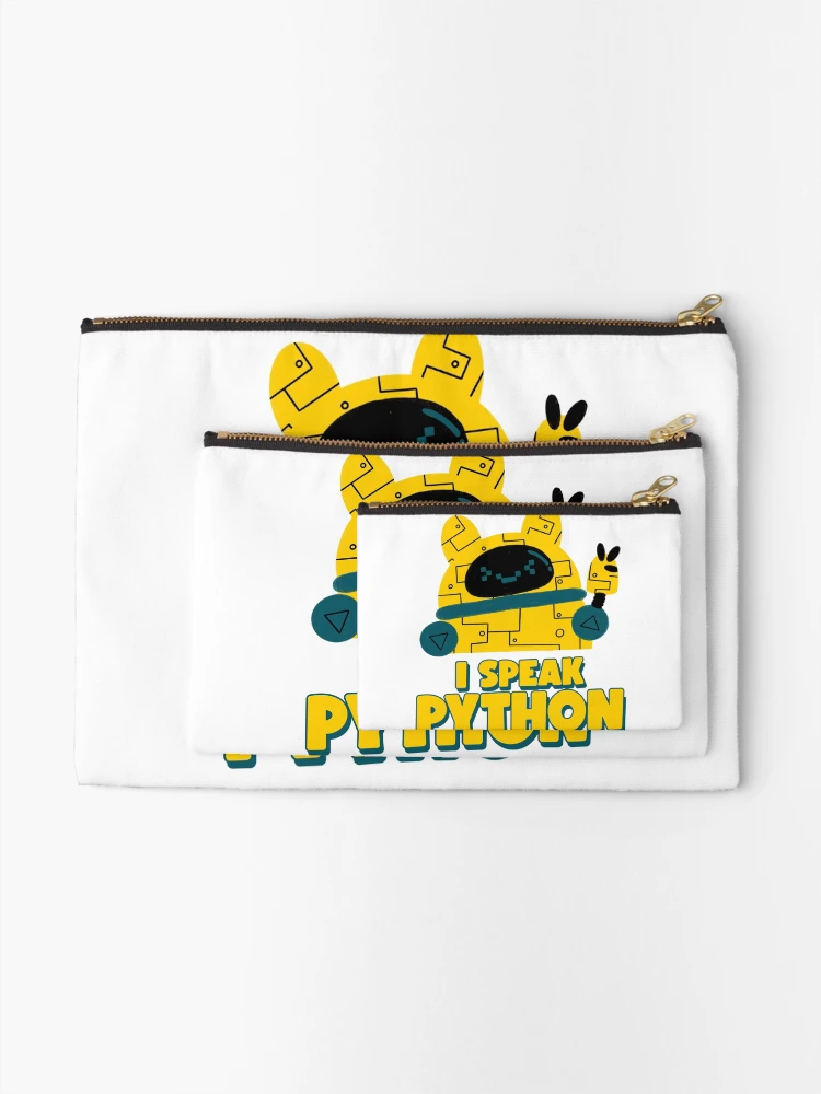 Thumbnail 2 of 4, Zipper Pouch, I speak Python - Data Science Machine Learning designed and sold by deffro.