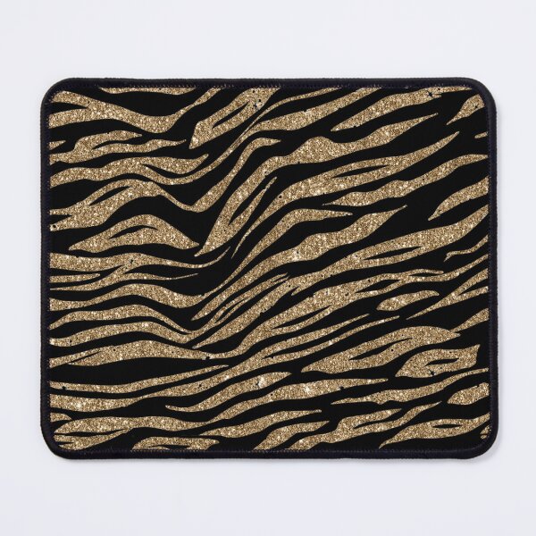 Item preview, Gold Glitter Tiger Stripes on Black designed and sold by Paulele.