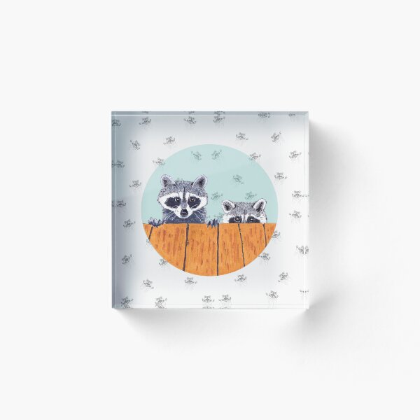 Item preview, Peeking Raccoons #3 - White Pallet designed and sold by BlissDrizzle.