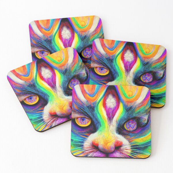 Item preview, Psychedelic Cat designed and sold by AM FineArtPrints.