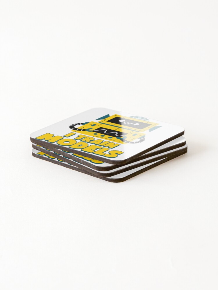 Thumbnail 4 of 5, Coasters (Set of 4), I Train Machine Learning Models designed and sold by deffro.