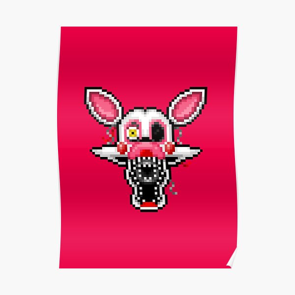 Five Nights At Freddys 2 Pixel Art Mangle Poster By Geeksomniac Redbubble 2567