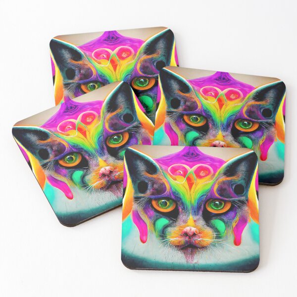 Item preview, Psychedelic Cat designed and sold by AM FineArtPrints.