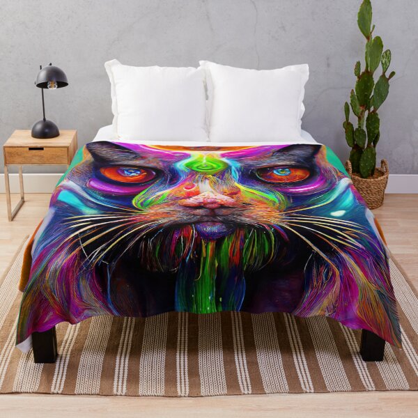 Item preview, Psychedelic Cat designed and sold by AM FineArtPrints.