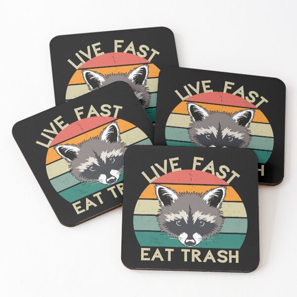 Item preview, Live Fast, Eat Trash | Raccoon design designed and sold by SocialTekkie.