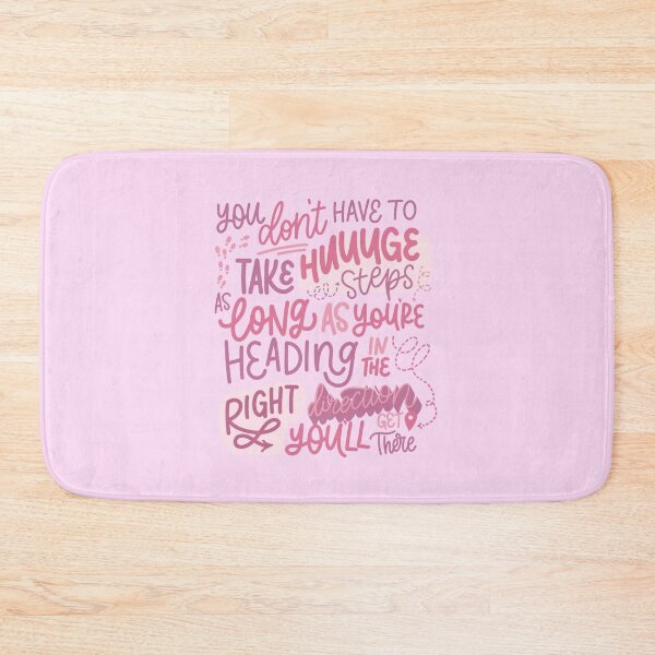 Item preview, You Don't Have to Take Huge Steps - Quote Hot Pink designed and sold by TheBubblyType.