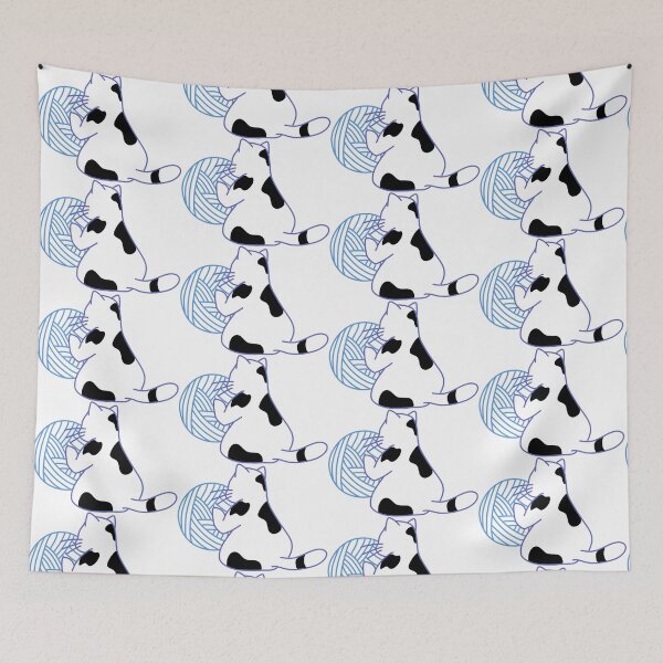Item preview, El gato ama el hilo - Arte digital de ganchillo designed and sold by ThatCrochetGirl.