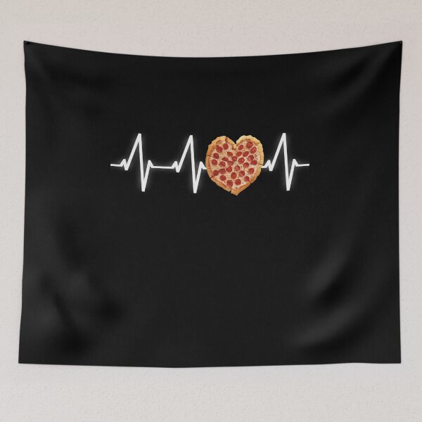Artikelvorschau, Pizza Heartbeat Pizza Pulse Lustiges Pizza-Zitat entworfen und verkauft von theshirtinator.