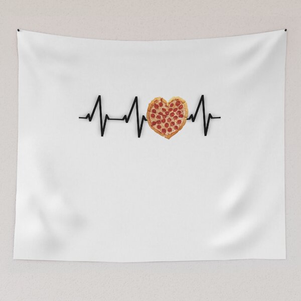 Artikelvorschau, Pizza Heartbeat Pizza Pulse Lustiges Pizza-Zitat entworfen und verkauft von theshirtinator.
