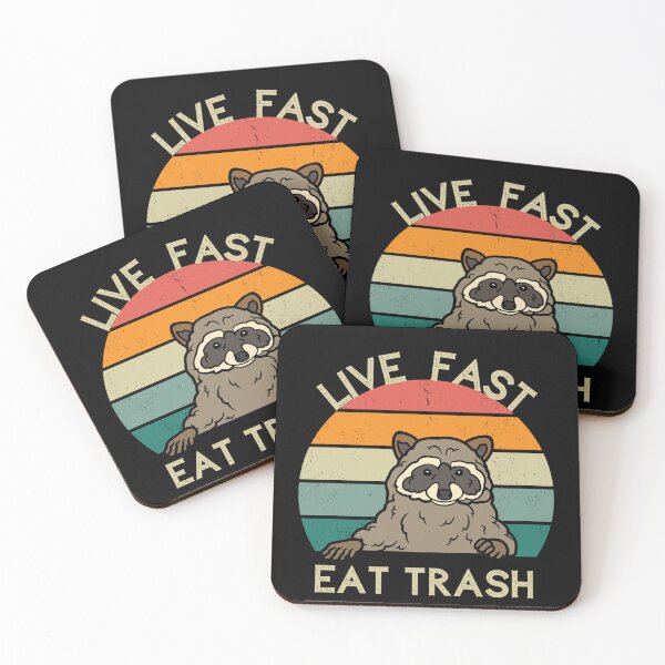 Item preview, Live Fast, Eat Trash 4.0 | Raccoon design designed and sold by SocialTekkie.