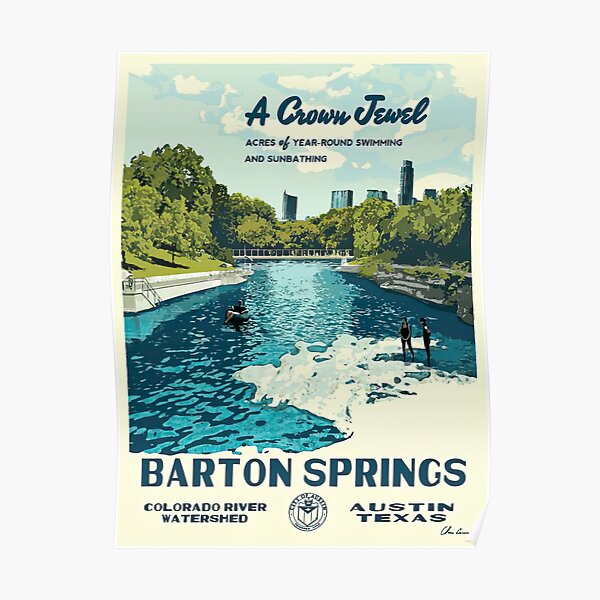 Barton Spring Vintage Poster