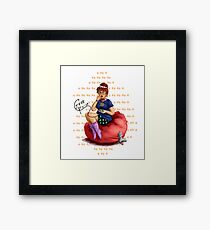Geek pin-up Framed Print