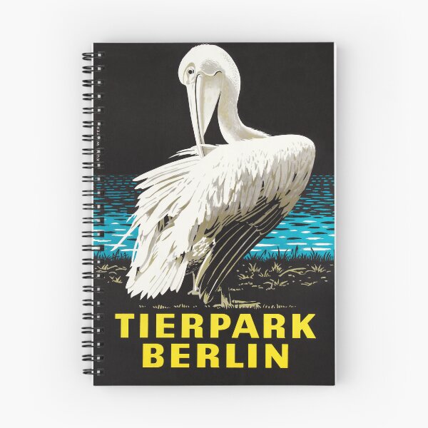 Item preview, TIERPARK BERLIN GERMANY ZOO Pelican Bird 1978 Vintage Tourism Advertisement Poster designed and sold by retroposters.
