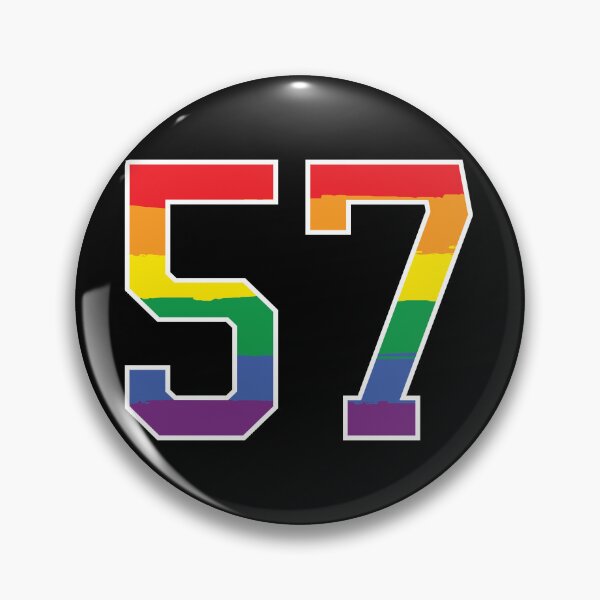 Item preview, Number 57 Rainbow LGBT pride fifty seven designed and sold by LoveIsColorful.
