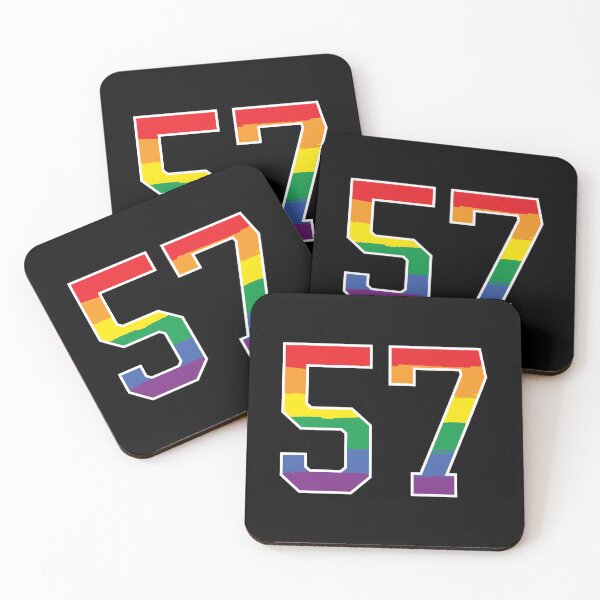 Item preview, Number 57 Rainbow LGBT pride fifty seven designed and sold by LoveIsColorful.