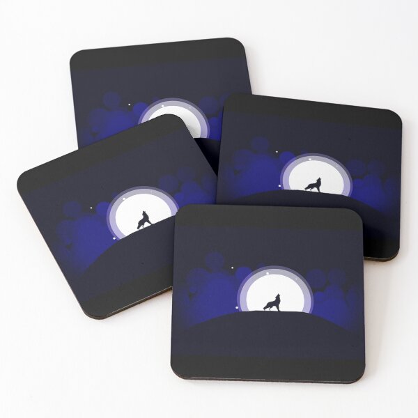 Item preview,  Cool Moon wolf trees and mountains Art designed and sold by BEAUTY ⭐⭐⭐⭐⭐.
