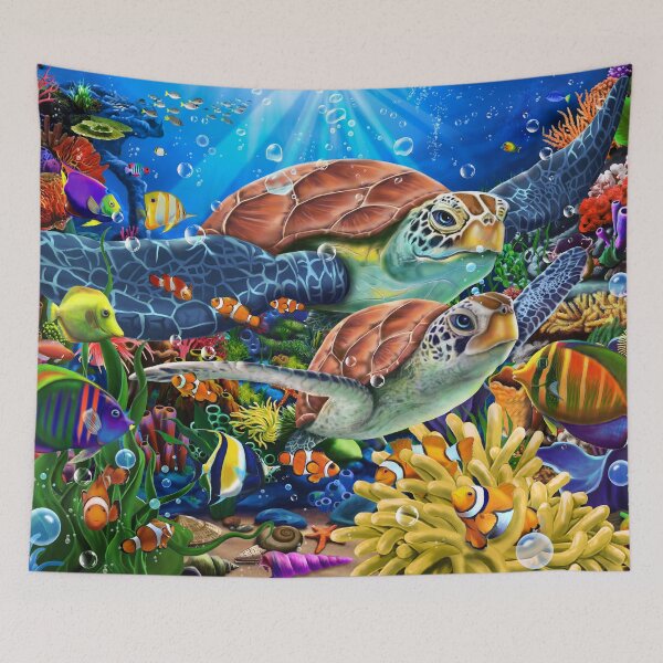 Item preview, Turtle's Ocean Paradise designed and sold by GeraldNewtonArt.