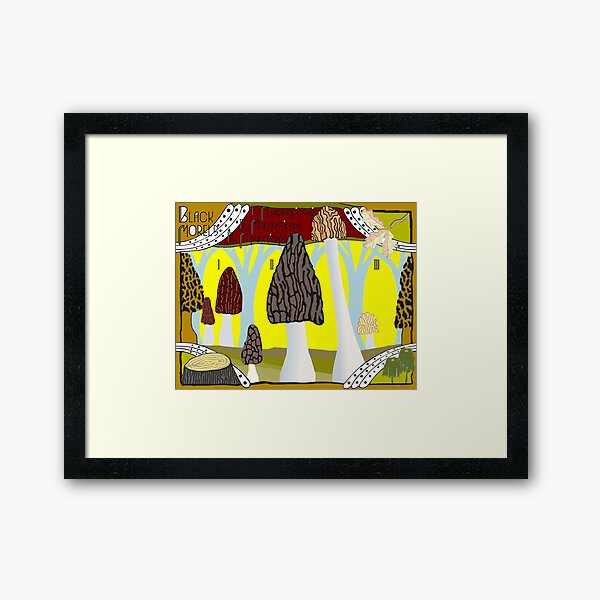 Black Morels Framed Art Print