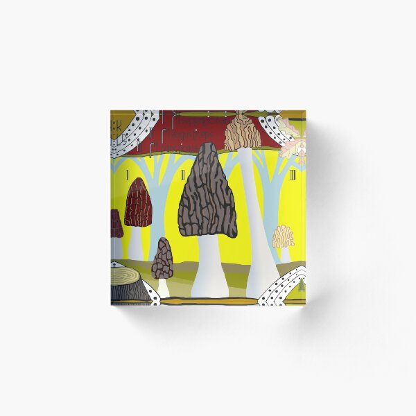 Black Morels Acrylic Block