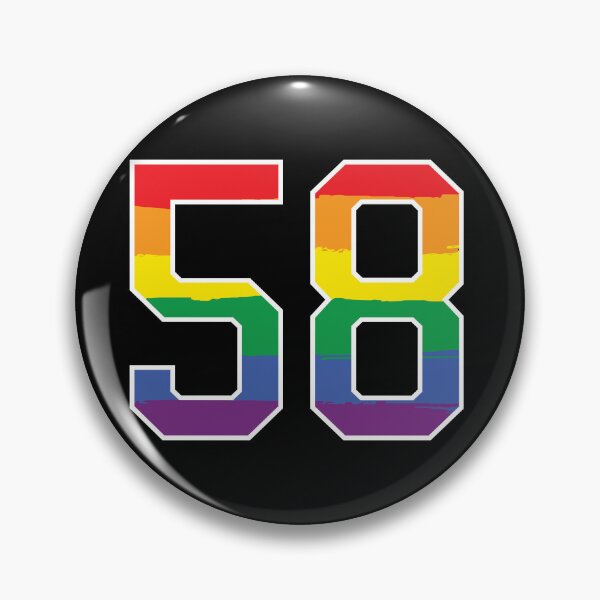 Item preview, Number 58 Rainbow LGBT pride fifty eight designed and sold by LoveIsColorful.