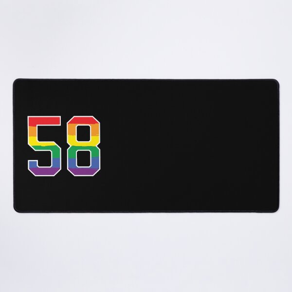 Item preview, Number 58 Rainbow LGBT pride fifty eight designed and sold by LoveIsColorful.