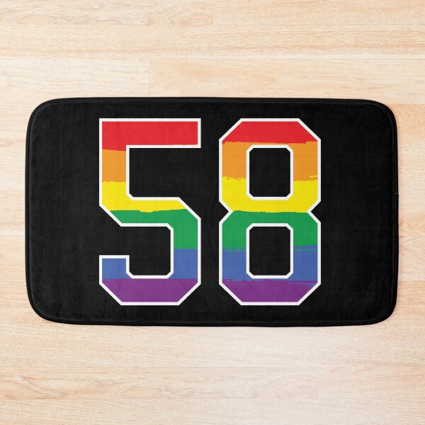 Item preview, Number 58 Rainbow LGBT pride fifty eight designed and sold by LoveIsColorful.