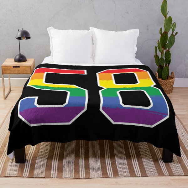 Item preview, Number 58 Rainbow LGBT pride fifty eight designed and sold by LoveIsColorful.