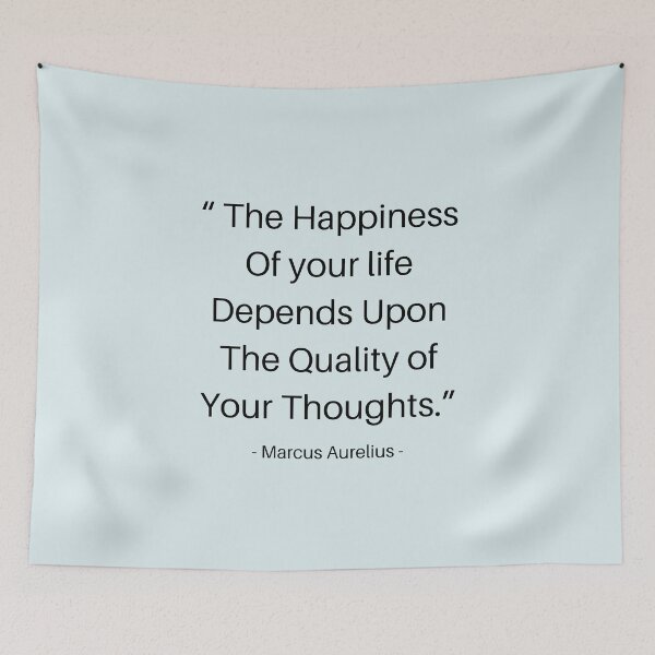 Item preview, The happiness of your life depends upon the quality of your thoughts - Stoic Marcus Aurelius Motivational Quote designed and sold by Dip-Art.