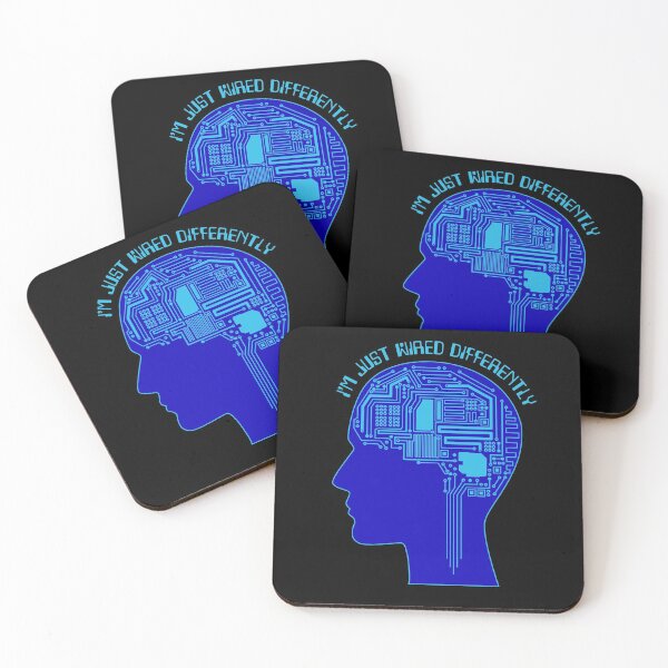 Item preview, Modern Flat - Circuit Board Pattern - Im Just Wired Differently - Blue designed and sold by WickedRefined - Nicole Demereckis.