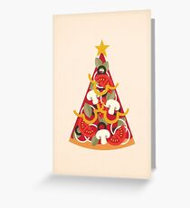 Pizza on Earth - Vegetarian Greeting Card