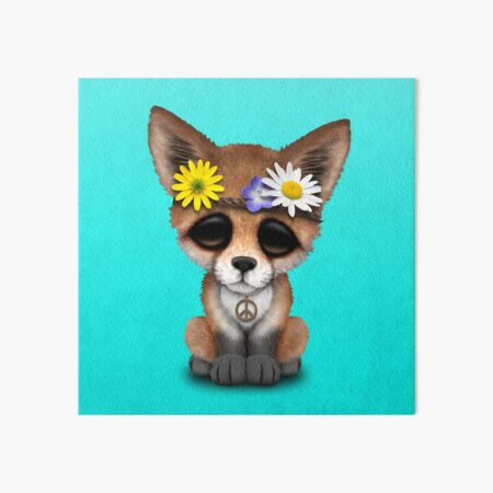 Item preview, Cute Baby Fox Hippie designed and sold by JeffBartels.