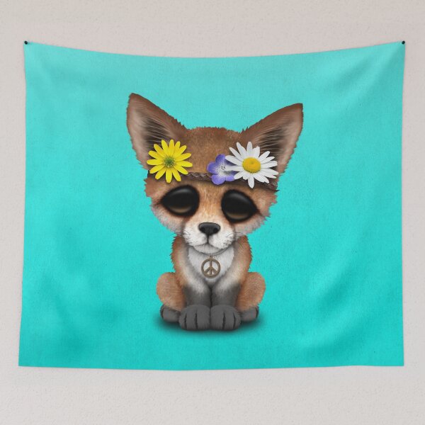 Item preview, Cute Baby Fox Hippie designed and sold by JeffBartels.