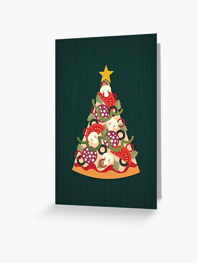 Thumbnail 1 of 2, Greeting Card, Pizza on Earth - Pepperoni Version designed and sold by daisy-beatrice.