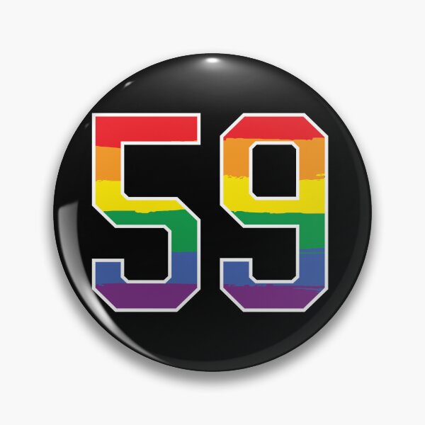 Item preview, Number 59 Rainbow LGBT pride fifty nine designed and sold by LoveIsColorful.