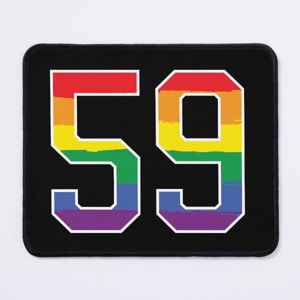 Item preview, Number 59 Rainbow LGBT pride fifty nine designed and sold by LoveIsColorful.