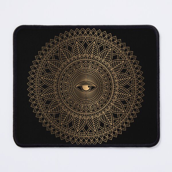 Item preview, Luxury Ornamental Golden Eye Mandala On Black designed and sold by Vic Torys ☆.