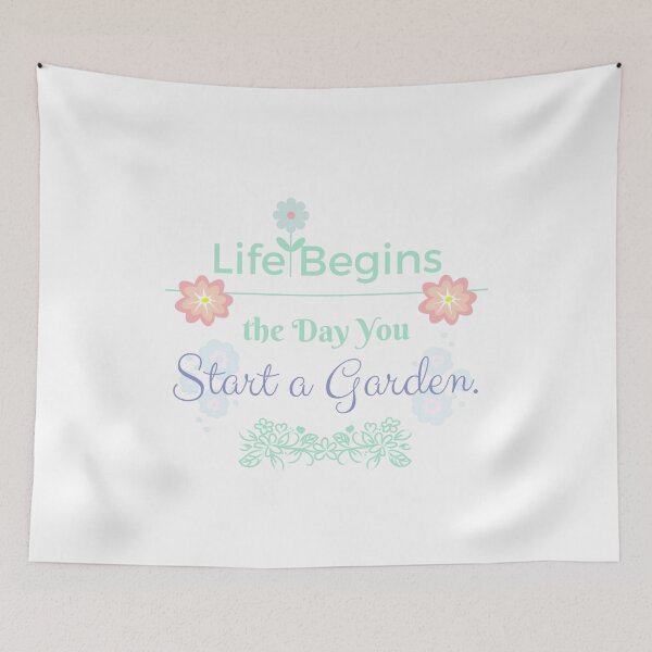 Item preview, La vida comienza el día en que comienzas un jardín designed and sold by thehomestead.
