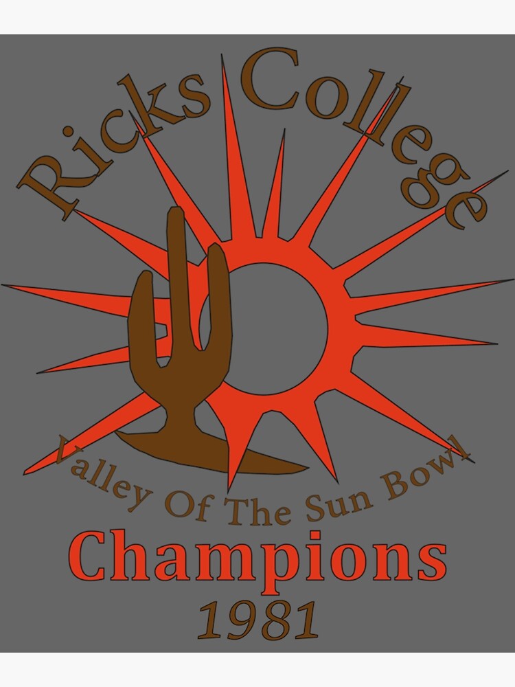 "Movie Ricks College Champions 1981 Retro Graphic Yellow" Poster for