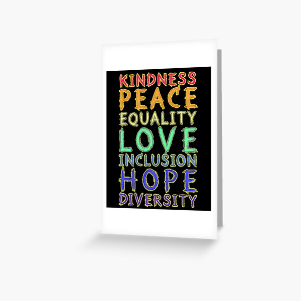 Item preview, Kindness Peace Equality Love Inclusion Hope Diversity - LGBT designed and sold by csoDesign.