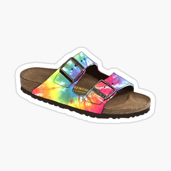 Tie Dye Birkenstocks Sticker