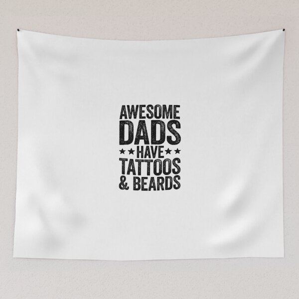 Item preview, Awesome Dads Have Tattoos And Beards T-Shirt Father's Day Mens designed and sold by AitchDesigns.