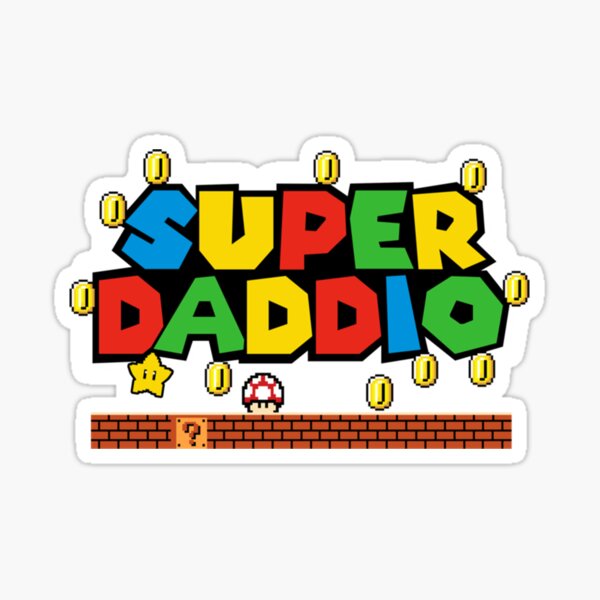 Super Daddio Dad Video Gamer Sticker
