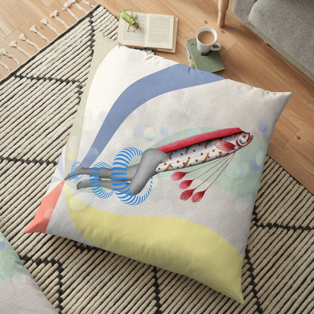 Rising in Pisces Floor Pillow
